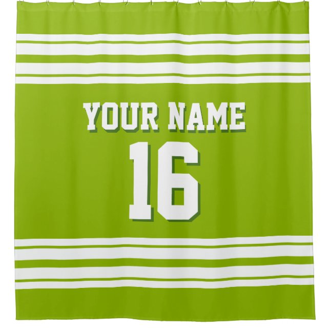 Apple Green with White Stripes Sports Jersey (Front)