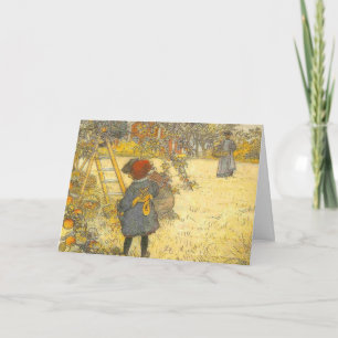 Apple Harvest by Carl Larsson of Sweden Card