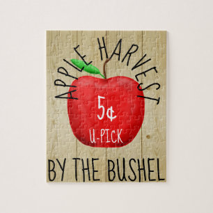 Apple Harvest Vintage Sign Jigsaw Puzzle