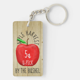 Apple Harvest Vintage Sign Keychain