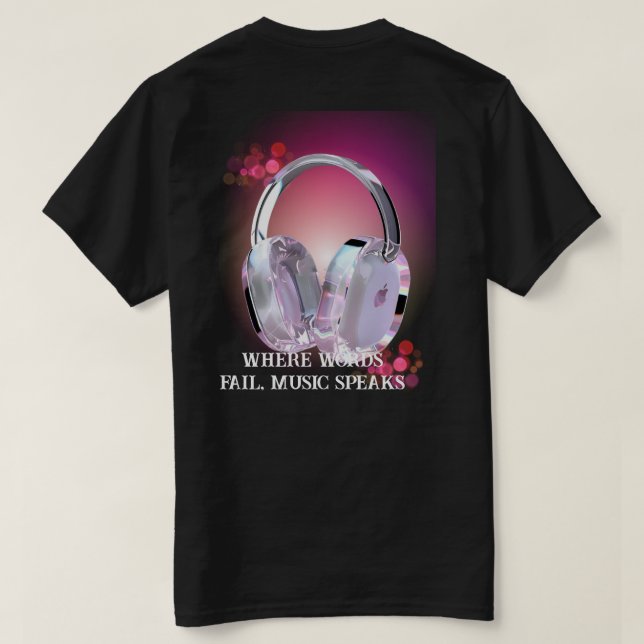  Apple Headphones T-Shirt (Design Back)
