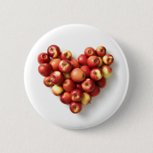 Apple Heart 2 Inch Round Button