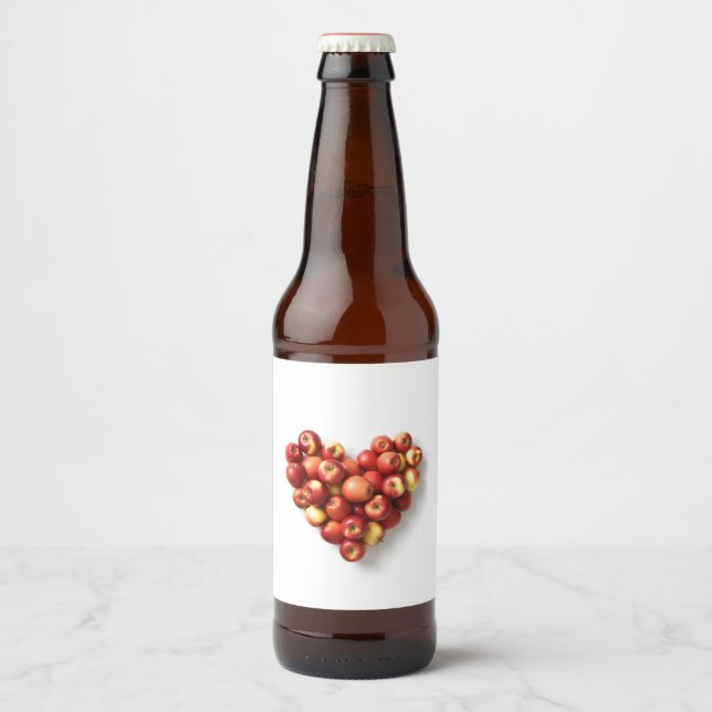 Apple Heart Beer Bottle Label (Front)