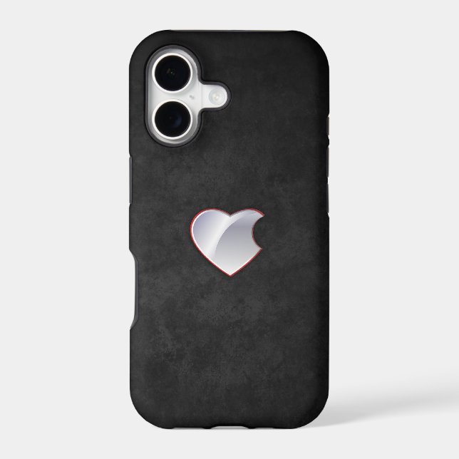 apple heart iphone case (Back)