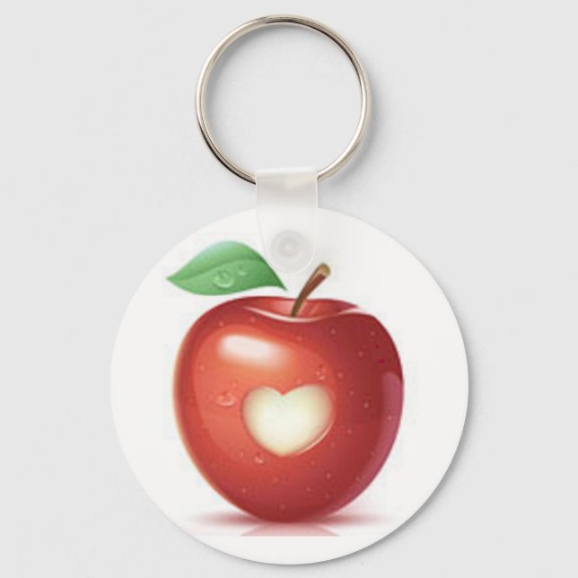 Apple heart keychain (Front)