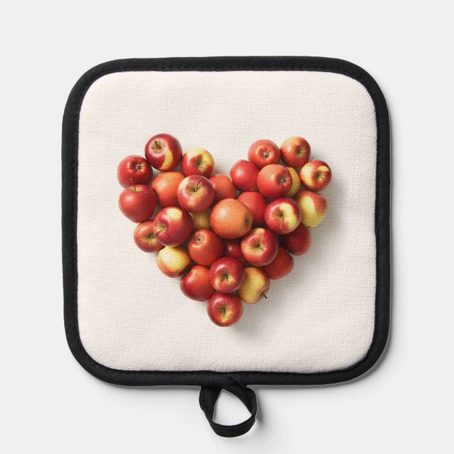 Apple Heart Pot Holder (Front)