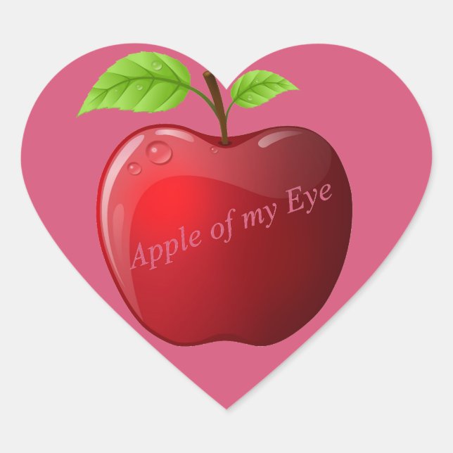 Apple Heart Sticker (Front)