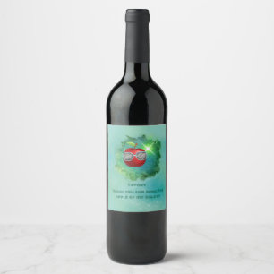 Apple in Thankful Galaxy Wine Label