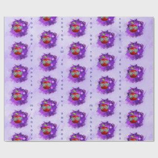 Apple in Thankful Galaxy Wrapping Paper