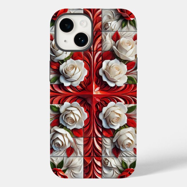 Apple iPhone 14 Case-Mate English Roses Case-Mate iPhone Case (Back)