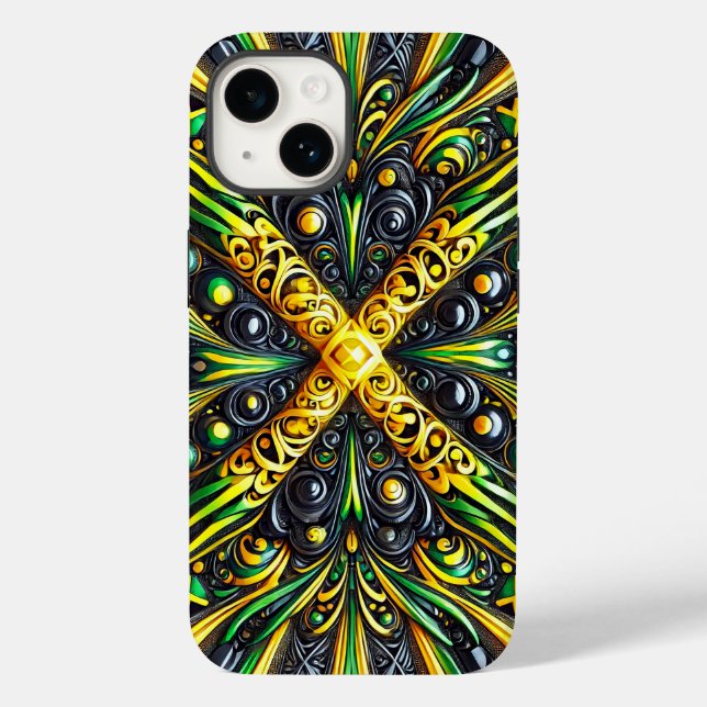 Apple iPhone 14 Case-Mate Jamaican Colours Case (Back)