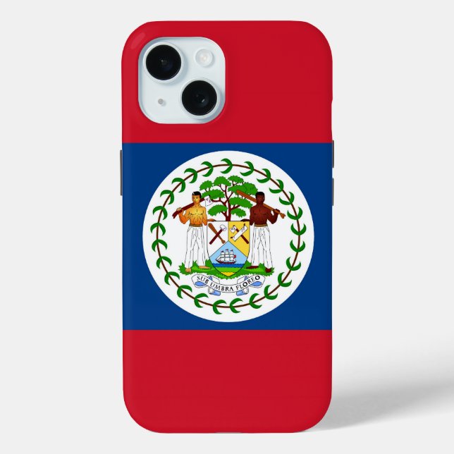 Apple iPhone 15 Case-Mate with Belize flag Case (Back)