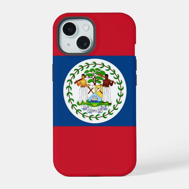 Apple iPhone 15 Case-Mate with Belize flag Case (Back)