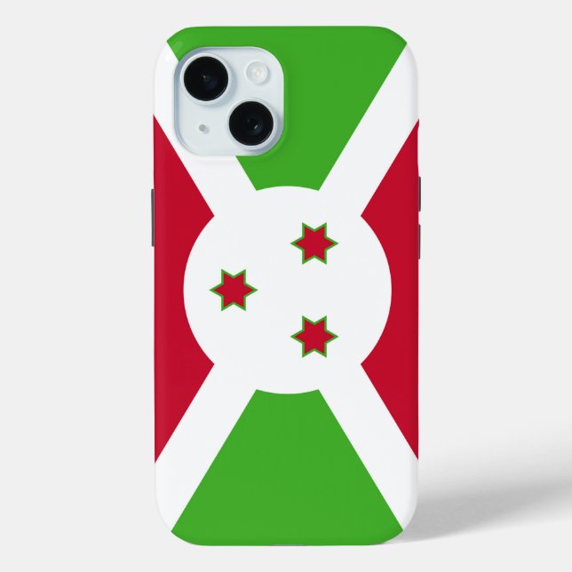 Apple iPhone 15 Case-Mate with Burundi flag Case (Back)