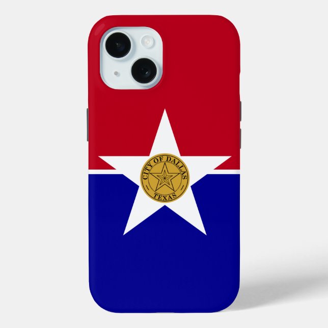 Apple iPhone 15 Case-Mate with Dallas flag Case-Mate iPhone Case (Back)
