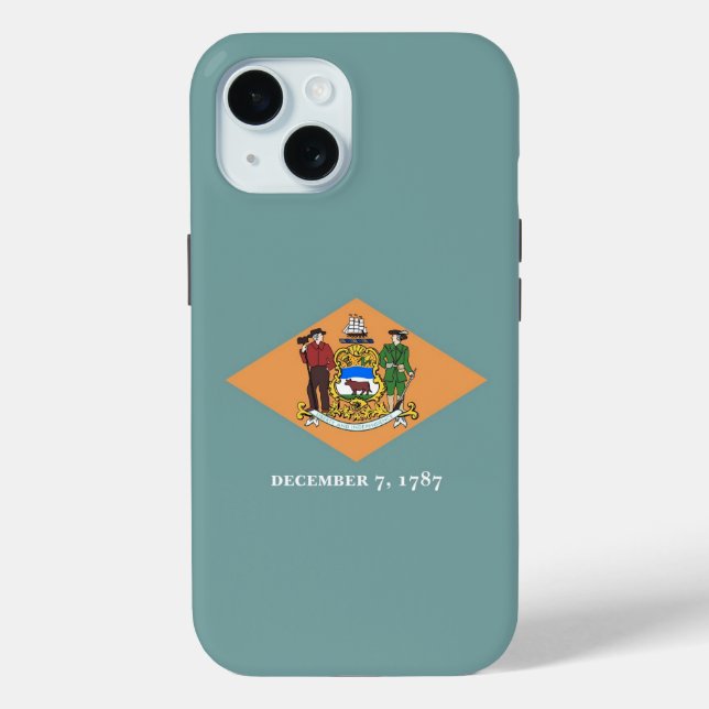 Apple iPhone 15 Case-Mate with Delaware flag Case-Mate iPhone Case (Back)