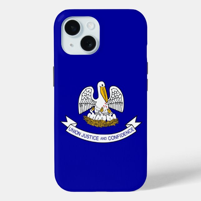 Apple iPhone 15 Case-Mate with Louisiana flag Case (Back)