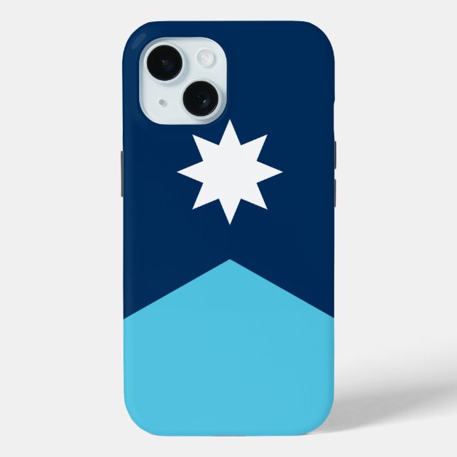 Apple iPhone 15 Case-Mate with Minnesota flag Case (Back)