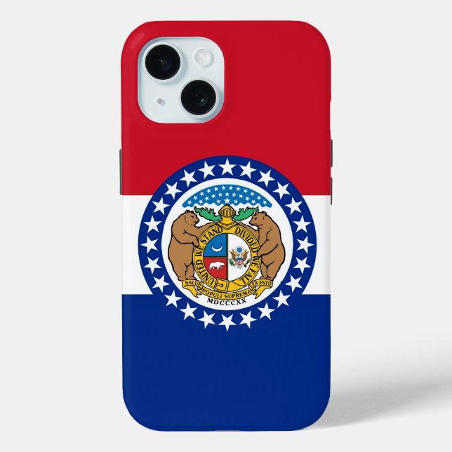 Apple iPhone 15 Case-Mate with Missouri flag Case-Mate iPhone Case (Back)