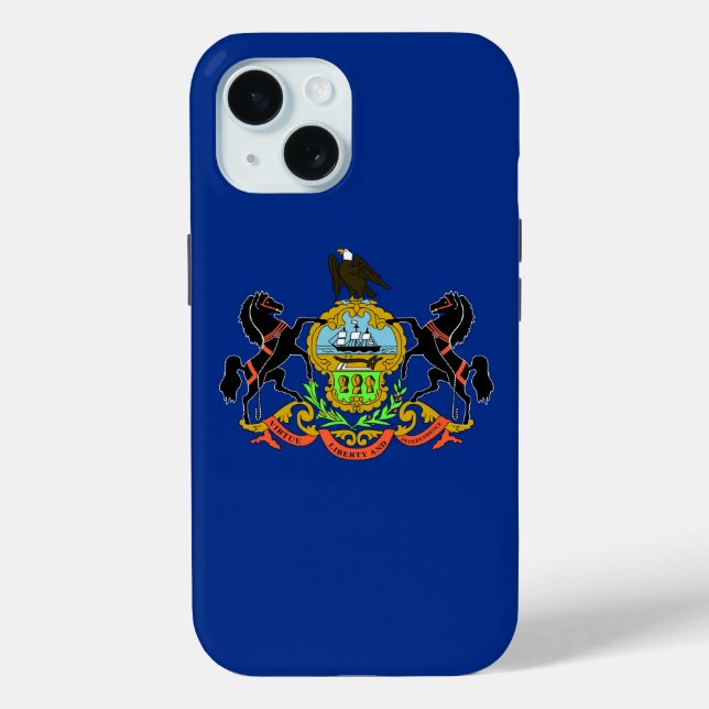 Apple iPhone 15 Case-Mate with Pennsylvania flag Case-Mate iPhone Case (Back)