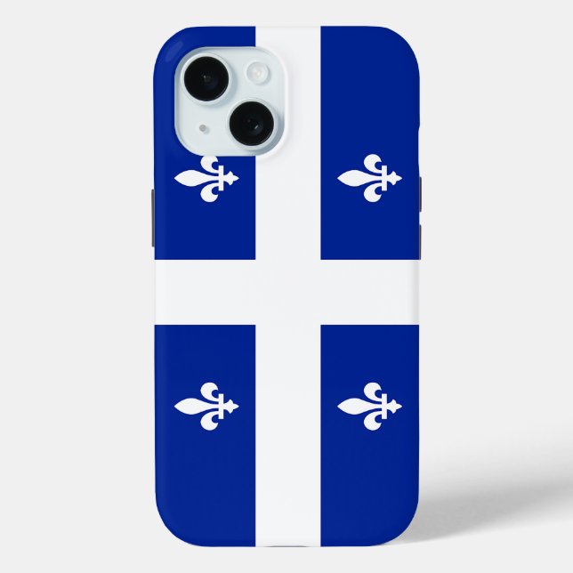 Apple iPhone 15 Case-Mate with Quebec flag Case (Back)
