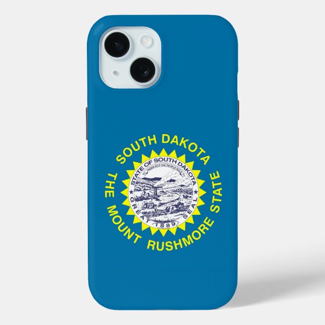 Apple iPhone 15 Case-Mate with South Dakota flag Case-Mate iPhone Case (Back)
