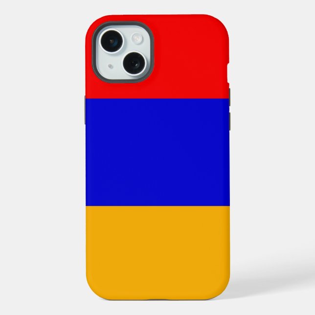 Apple iPhone 15 Plus Case, Armenia flag Case (Back)