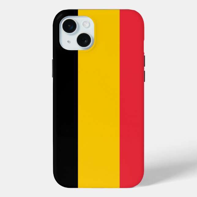 Apple iPhone 15 Plus Case, Belgium flag Case-Mate iPhone Case (Back)