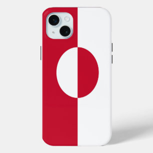 Apple iPhone 15 Plus Case, Greenland flag Mini Case