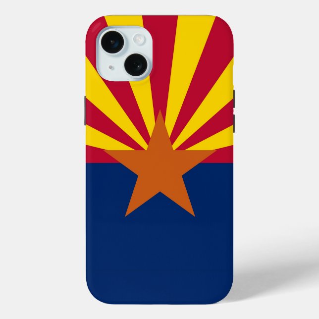 Apple iPhone 15 Plus Case-Mate, Arizona flag Case-Mate iPhone Case (Back)
