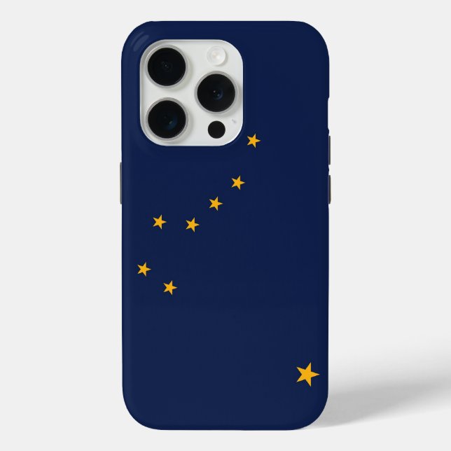 Apple iPhone 15 Pro Case-Mate, Alaska flag Case-Mate iPhone Case (Back)