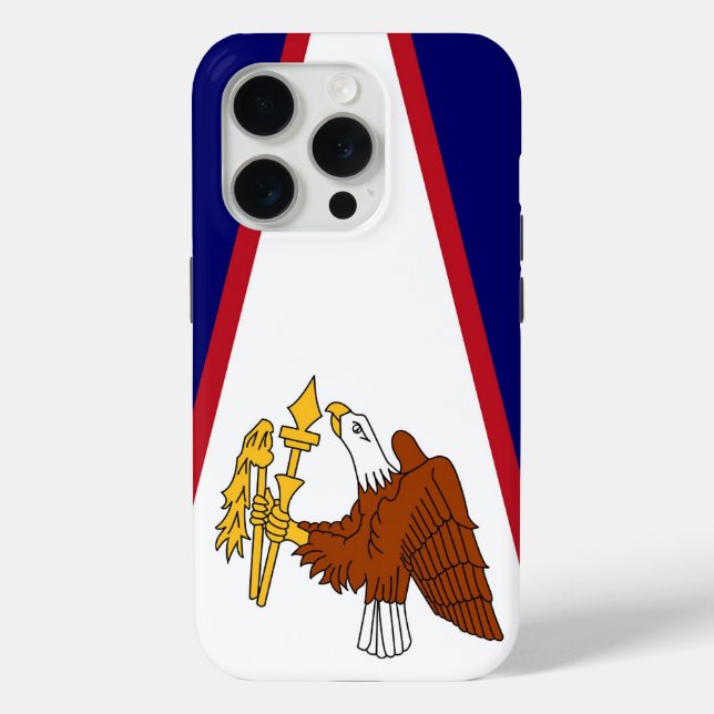 Apple iPhone 15 Pro Case-Mate, American Samoa flag Case-Mate iPhone Case (Back)