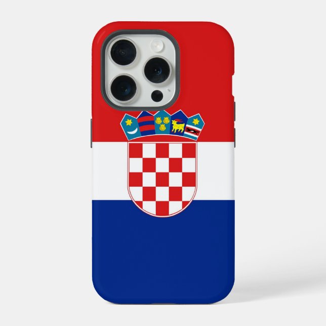 Apple iPhone 15 Pro Case-Mate, Croatia flag Case (Back)