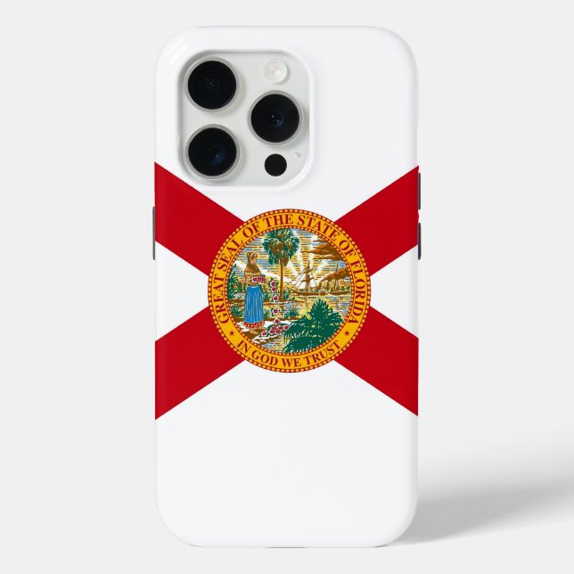 Apple iPhone 15 Pro Case-Mate, Florida flag Case-Mate iPhone Case (Back)