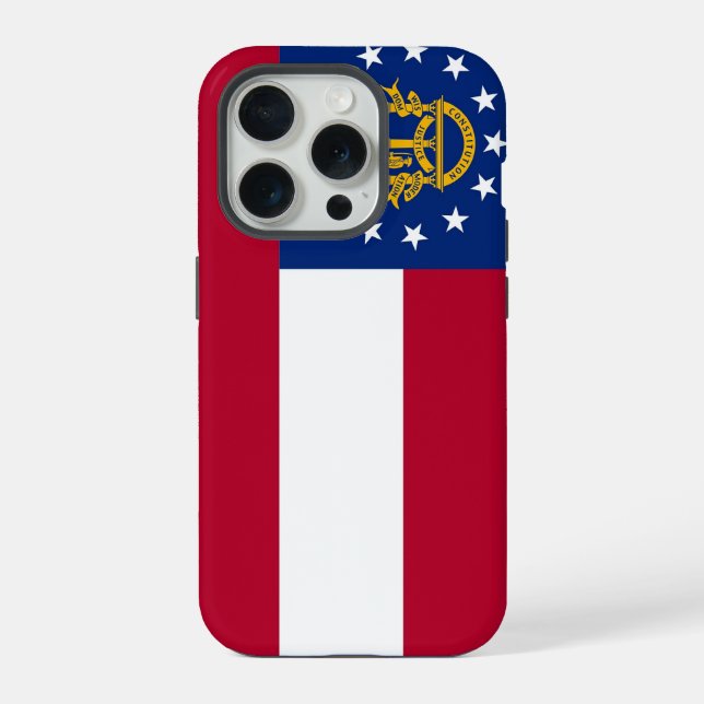 Apple iPhone 15 Pro Case-Mate, Georgia flag Case (Back)