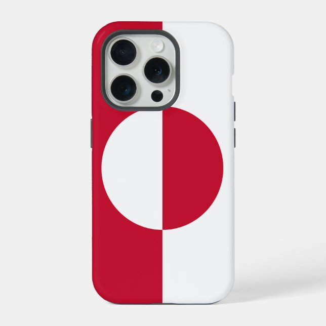 Apple iPhone 15 Pro Case-Mate, Greenland flag Case (Back)