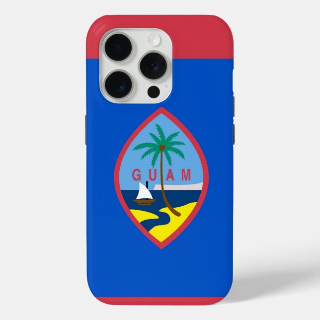 Apple iPhone 15 Pro Case-Mate Guam flag Case-Mate iPhone Case (Back)