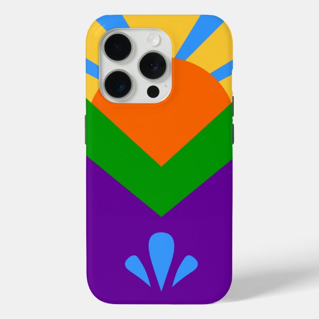 Apple iPhone 15 Pro Case-Mate Manitou Springs flag Case-Mate iPhone Case (Back)