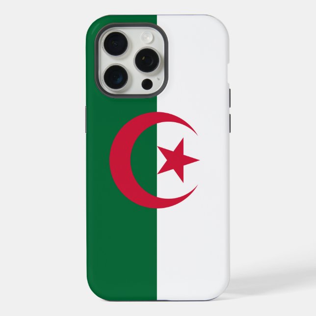 Apple iPhone 15 Pro Max Case, Algeria flag Case (Back)