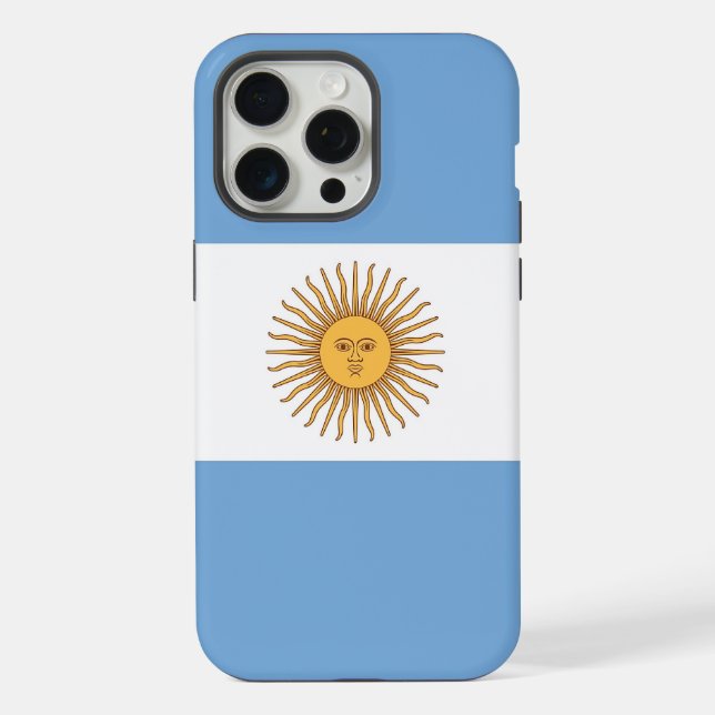Apple iPhone 15 Pro Max Case, Argentina flag Case (Back)