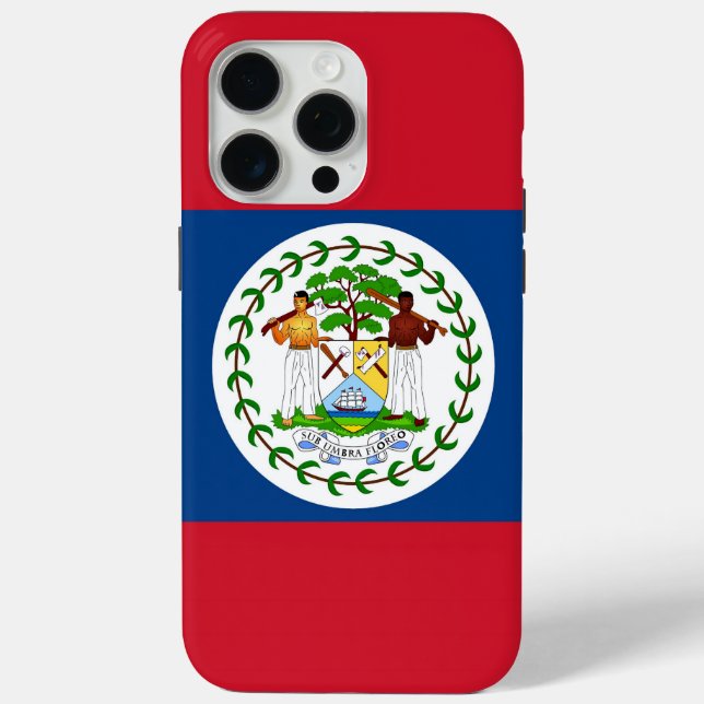 Apple iPhone 15 Pro Max Case, Belize flag Case-Mate iPhone Case (Back)