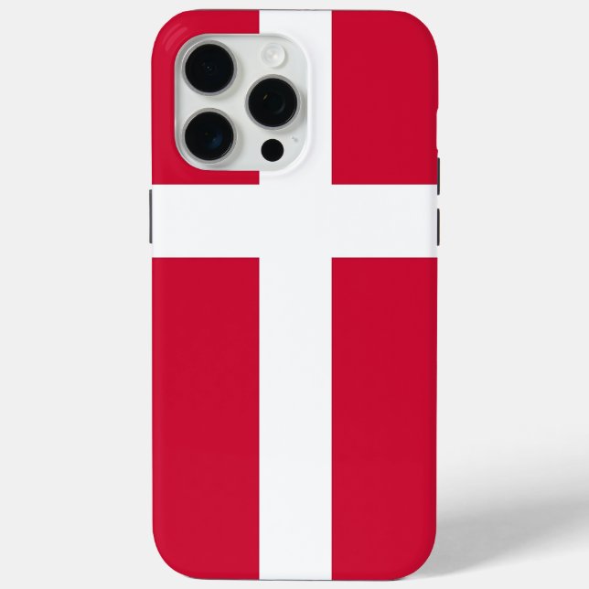 Apple iPhone 15 Pro Max Case, Denmark flag Case-Mate iPhone Case (Back)