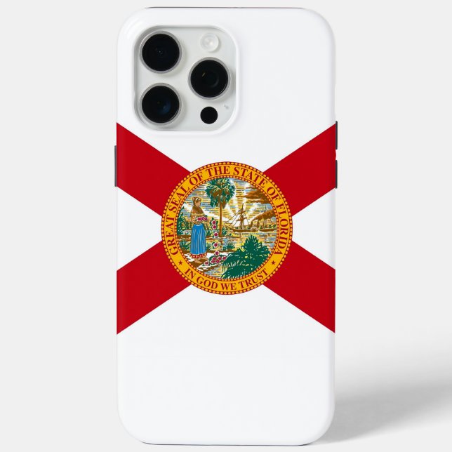 Apple iPhone 15 Pro Max Case, Florida flag Case-Mate iPhone Case (Back)