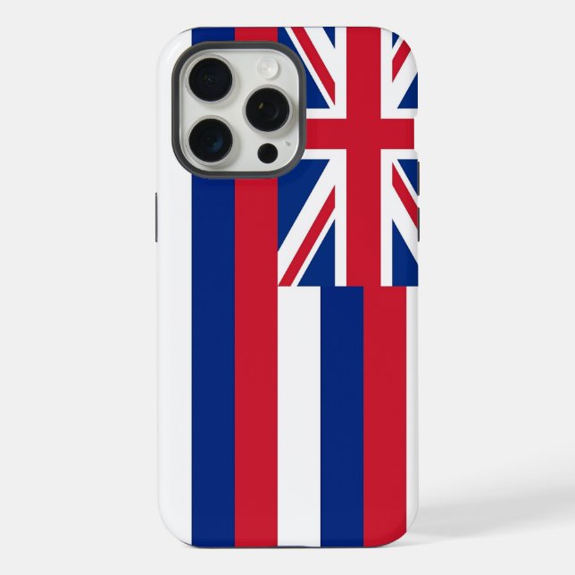 Apple iPhone 15 Pro Max Case, Hawaii flag Case (Back)