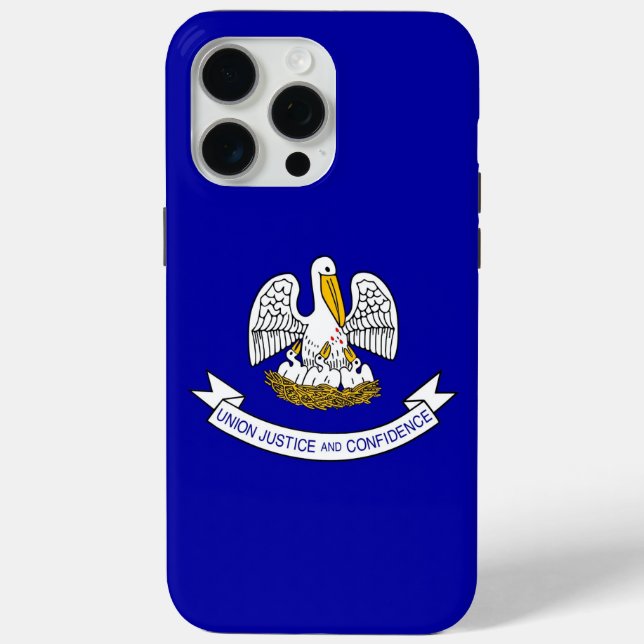 Apple iPhone 15 Pro Max Case, Louisiana flag Case-Mate iPhone Case (Back)