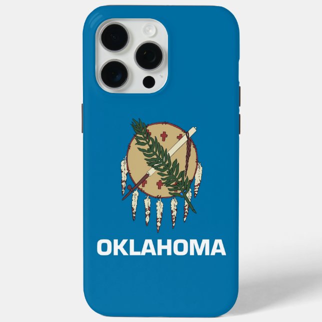 Apple iPhone 15 Pro Max Case, Oklahoma Flag Case-Mate iPhone Case (Back)