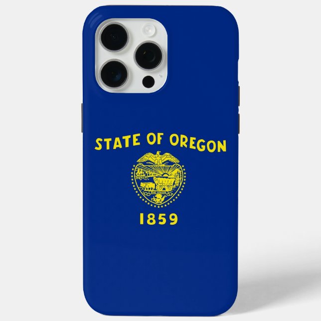 Apple iPhone 15 Pro Max Case, Oregon Flag Case-Mate iPhone Case (Back)