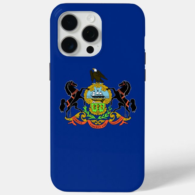 Apple iPhone 15 Pro Max Case, Pennsylvania Flag Case-Mate iPhone Case (Back)