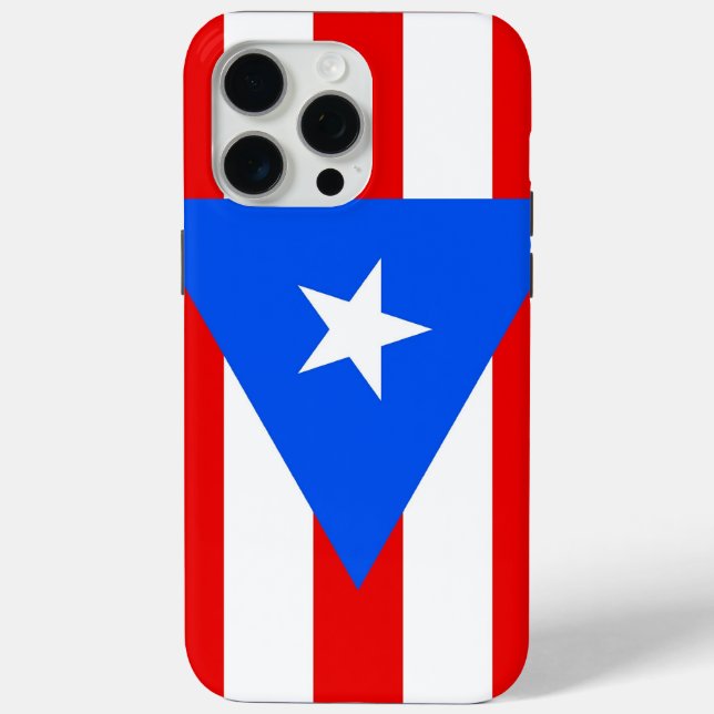 Apple iPhone 15 Pro Max Case, Puerto Rico Flag Case-Mate iPhone Case (Back)