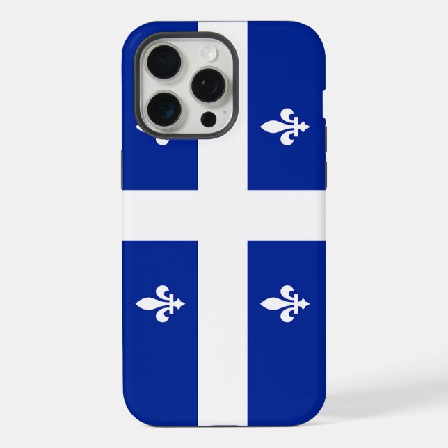 Apple iPhone 15 Pro Max Case, Quebec flag Case (Back)